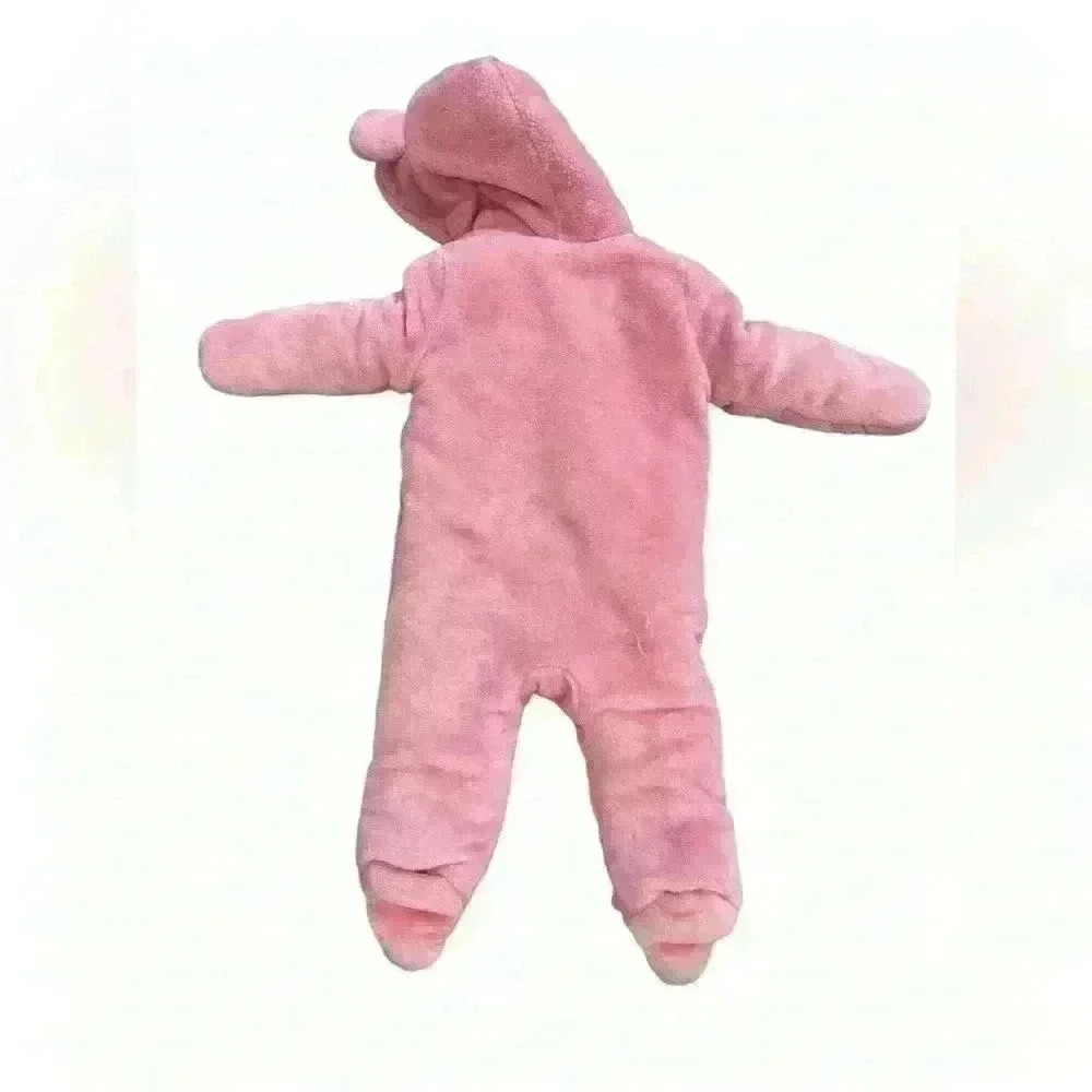 Koala Baby Infant 1-piece Fleece Jumper Bunting Winter Pink Size 6-9 Months - Picture 2 of 8